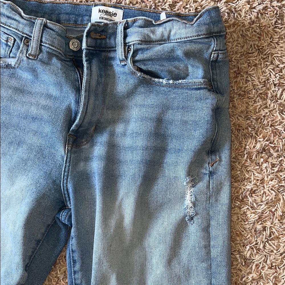 Kensie Light Blue Straight Leg Jeans - Picture 5 of 7